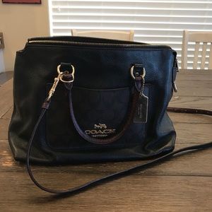 Coach leather crossbody strap purse